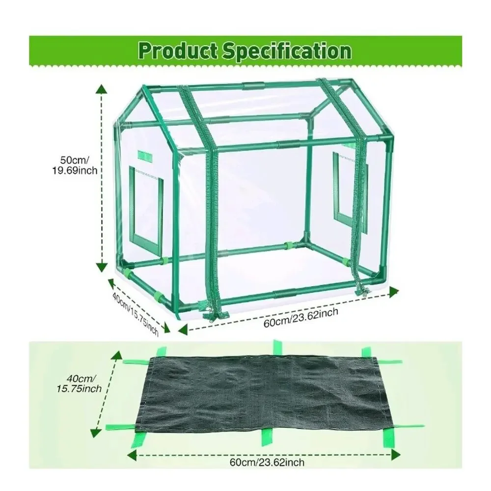 Mini Greenhouse with Potting Mat for Indoor Plant, Portable Greenhouse